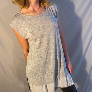 Eileen Fisher Lovely Grey Tunic Top!